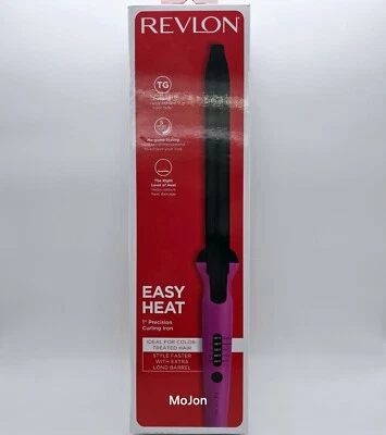 Revlon Easy Heat Precision Hair Curling Iron - 1" Extra Long Barrel - Pink - Image 1 of 4