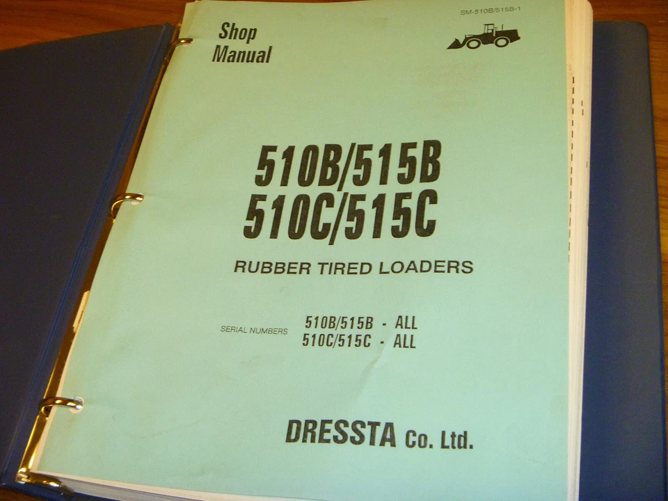 Manual de reparación de servicio de cargador de neumáticos de goma Dresser 510B 510C 515C SN ALL Foto 1 de 1