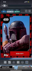 Star Wars Card Trader Wave 1 Vader Red Boba Fett 36cc - Picture 1 of 1