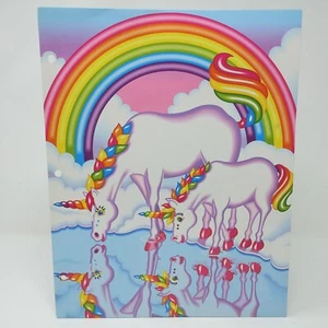 De colección. Carpeta escolar ""Uni Reflection"" arco iris arco iris Lisa Frank Markie & Celeste Unicornio - Imagen 1 de 8