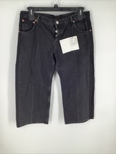 Balenciaga Mid Rise Wide Leg Jeans, Black Size 42 NWT