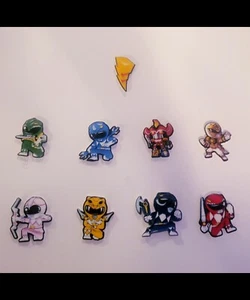 Power Rangers Shoe Charm Set (Fits Clogs And Wristbands) - Picture 1 of 3