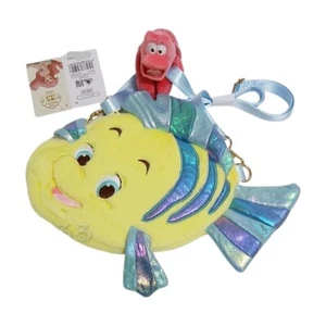 Flounder Sebastian Multi Pochette Bag Plush THE LITTLE MERMAID 35th Japan - Picture 1 of 3