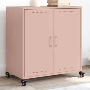 vidaXL Sideboard Pink 68.5x39x72 cm Steel NEW - Picture 1 of 11