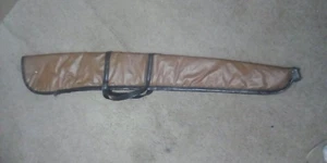 Vintage Allen 45" Faux Leather Gun Rifle Case Lined Brown - Picture 1 of 6