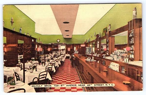 Gilhuly Bros Restaurant New York City Leinen Vintage Postkarte D193 - Bild 1 von 2