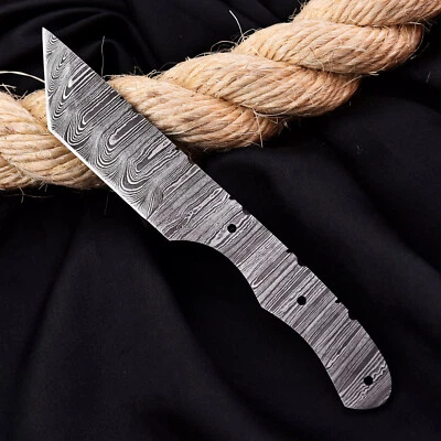 8" CUSTOM HANDMADE FORGED DAMASCUS STEEL BLANK BLADE C11 - Image 1 of 4