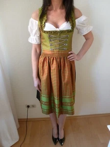ANGERMAIER München Dirndl Mirella R60 2-teilig grün / rot, Gr. 36 *NEU* - Bild 1 von 10