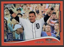 2014 Topps Chrome Miguel Cabrera Orange Refractor #220