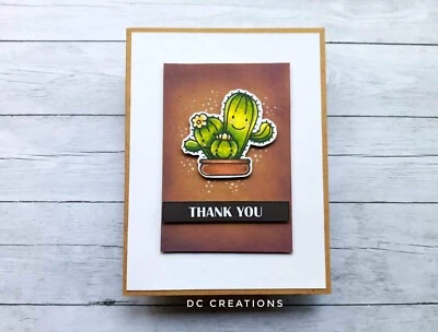 Stamping' UP! Handmade Thank You Card Stamped Greeting Card with Envelope NEW - Image 1 of 3