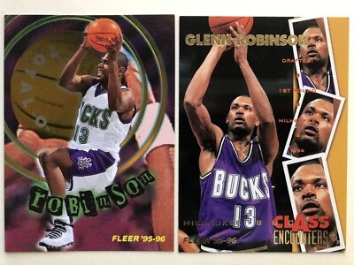 Fleer Glenn Robinson 1995-96 Total "O" #9 de 10 + Encuentros de clase #15 de 40. Foto 1 de 4