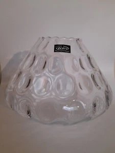 Alicja Glass Watra Hand made in Poland Clear Bullion Pattern Vase / Bowl - Picture 1 of 7