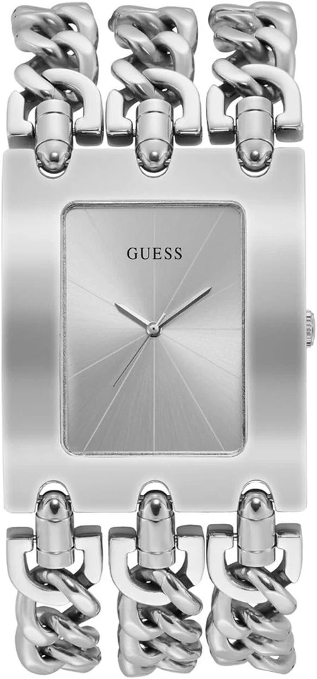 Reloj Guess clásico con esfera plateada para dama - W1274L1 NUEVO Foto 1 de 1