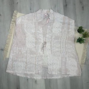 Victoria's Secret Kimono Morgenmantel Oberteil hellrosa vorne zum Binden Schlaf Einheitsgröße - Bild 1 von 5