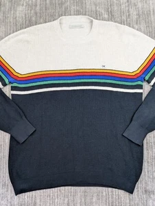 Outerknown Nostalgic Sweater OK Retro Rainbow Waffle Knit Organic Men's XL - Picture 1 of 14