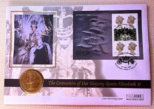 2000 COIN FDC THE CORONATION OF HER MAJESTY QUEEN ELIZABETH II - Limited Edition - Picture 1 of 3