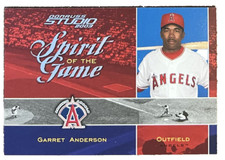 Garret Anderson 2003 Donruss Studio Spirit of the Game #SG-1 /1250 Numbered HOF