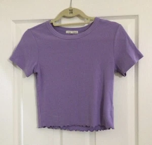 Copper Key Short Crop Top Size L Lavander - Picture 1 of 2