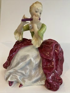 RARE Lorenz Hutschenreuther Selb Girl Seated Playing Flute US Zone Figurine - Picture 1 of 16