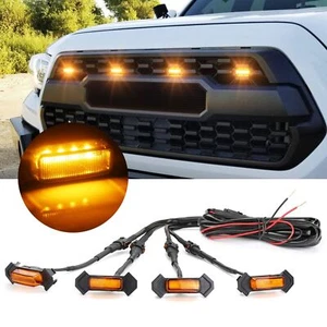 For Toyota Tacoma TRD Pro 2016-21 Front Grille Amber LED Light Raptor Style Lamp - Picture 1 of 7