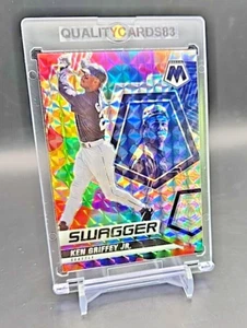KEN GRIFFEY JR RAINBOW REFRACTOR SWAGGER INSERT WITH CASE MLB SEATTLE MARINERS - Picture 1 of 7