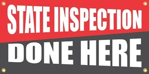 State Inspection Done Here | Vinyl Banner w/ Grommets | 2’H x 4’W - Picture 1 of 4