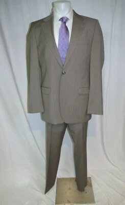 Traje Hugo Boss Gable Super 100 Beige Cabeza de Uñas Dos Botones 44L Foto 1 de 4