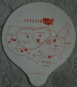 1960's Schaefer Beer Freedomland Amusement Park Souvenir Fan Bronx NYC - Picture 1 of 5
