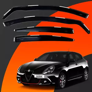 Alfa Romeo GIULIETTA 2010-2020 5-Door Hatchback 4 pcs Haibak Wind Deflectors - Picture 1 of 11