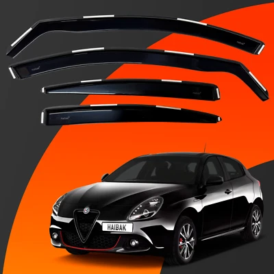 Alfa Romeo GIULIETTA 2010-2020 5-Door Hatchback 4 pcs Haibak Wind Deflectors - Image 1 of 4