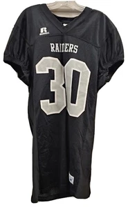Russell Athletic Raiders Jersey Medium #30 Long Tall Vintage Black - Picture 1 of 8