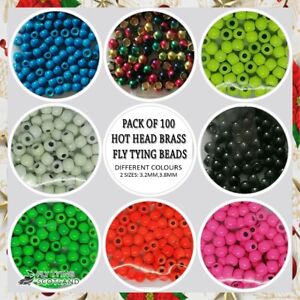 Fly Tying Scotland Hot Head Fly Tying Beads Packs Of 100 Fly Tying Materials