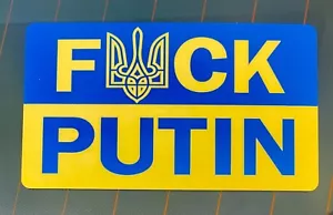 I Stand With Ukraine Sticker F*ck Putin Bumper Sticker - Bild 1 von 7