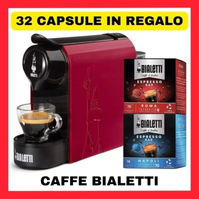 macchinetta macchina caffe espresso nuova BIALETTI GIOIA + 32 CAPSULE IN REGALO - Immagine 1 di 4