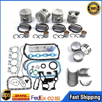 4JG2 4JG2T Gasket Pistons Rings Bearing Rebuild Kit For Isuzu TCM KOMATSU Truck - Image 1 of 4