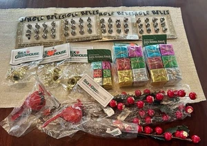 Vintage Christmas Floral Picks Lot Jingle Bells, Birds, Bells Foil Packages Etc - Picture 1 of 6