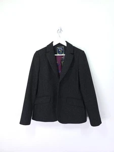 Chaqueta Boden UK 12 Luna Tweed Gris Oscuro Inteligente Ecuestre Country Hacking Blazer - Imagen 1 de 10