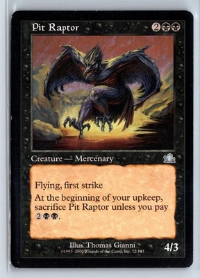 (3x) PIT RAPTOR – MTG Magic the Gathering Card – Prophecy – Uncommon - Image 1 of 4