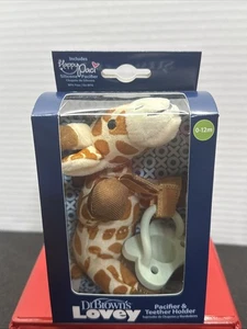Dr. Brown’s Baby Lovey Pacifier & Teether Holder Giraffe & Happy Paci Plush - Picture 1 of 8