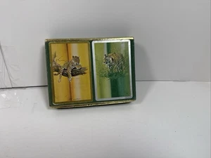 vintage Congress playing cards Phil Prentice Big Cats Jaguar Tiger Dual Decks - Picture 1 of 3