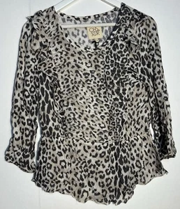 CHASER Damenbluse Größe Medium Animalprint Gepardenmuster Business Freizeit - Bild 1 von 6