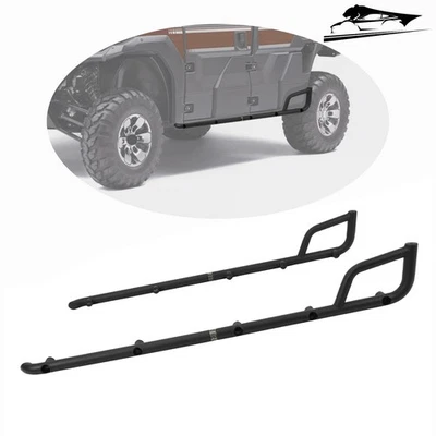 Barras nerf de aço resistentes pretas revestidas a pó para Kawasaki Mule Pro-FXT 2015+ - Imagem 1 de 4