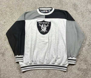 Sudadera De Colección Oakland Raiders Gris Negra Para Hombre Talla XXL AII Ropa - Imagen 1 de 9