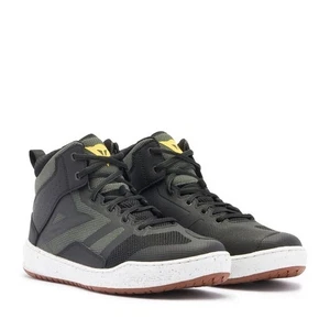 Dainese Suburb Air Shoes Summer Motorcycle Men Black/White/Army Green - Picture 1 of 1