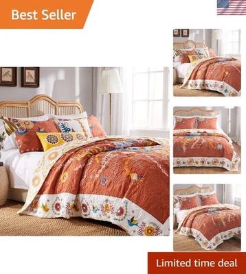 Juego de edredón Topanga Floral Country Chic - 3 piezas completo/queen, seguridad probado lujo Foto 1 de 4