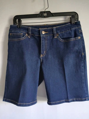 Pantalones Cortos Para Mujer Michael Kors Denim Lavado Oscuro Estilo 5 Bolsillos Talla 2 Foto 1 de 4