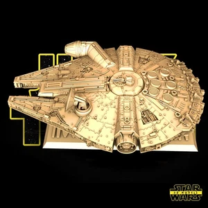 3D Printed 16K SW3D - MILLENNIUM FALCON FAN MADE STAR WARS 3D Unpainted 50cm 1/6 - Picture 1 of 15