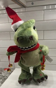 Gemmy Animated plush T Rex Christmas Dinosaur plays Twist &Shout & Dances-Works! - Picture 1 of 7