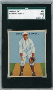 1933 Goudey Set-Break #114 Luke Sewell SGC 2 GOOD - Bild 1 von 2