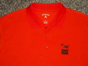 NWOT Men's ANTIGUA Polo Shirt L ORANGE w/Cleveland Browns DAWG POUND Logo - Picture 1 of 3